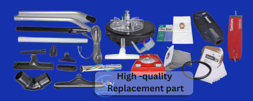Vacuum replacement parts and accessories for Kirby, Oreck, Sanitaire, ProTeam, Riccar, Hoover, Sebo, Miele - belts, filters, bags, hoses - uClean Supplies Orange County